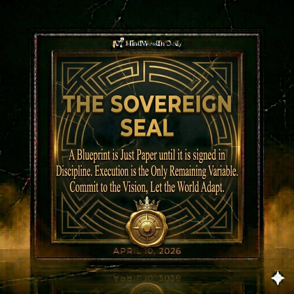 The Sovereign Seal
We conclude Week 6: The Architect’s Blueprint. Today is about finality and auth...