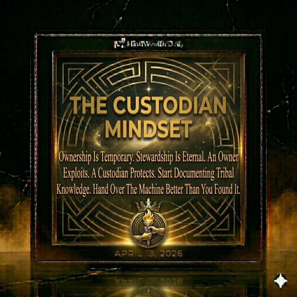 The Custodian Mindset
The Sovereign Legacy. Today we transition from being an "Owner" to being a Cu...