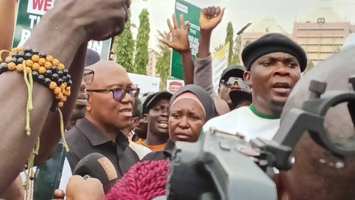BREAKING NEWS: Obi Leads Protesters To National Assembly Over Real-Time Transmission Of Election Res...
