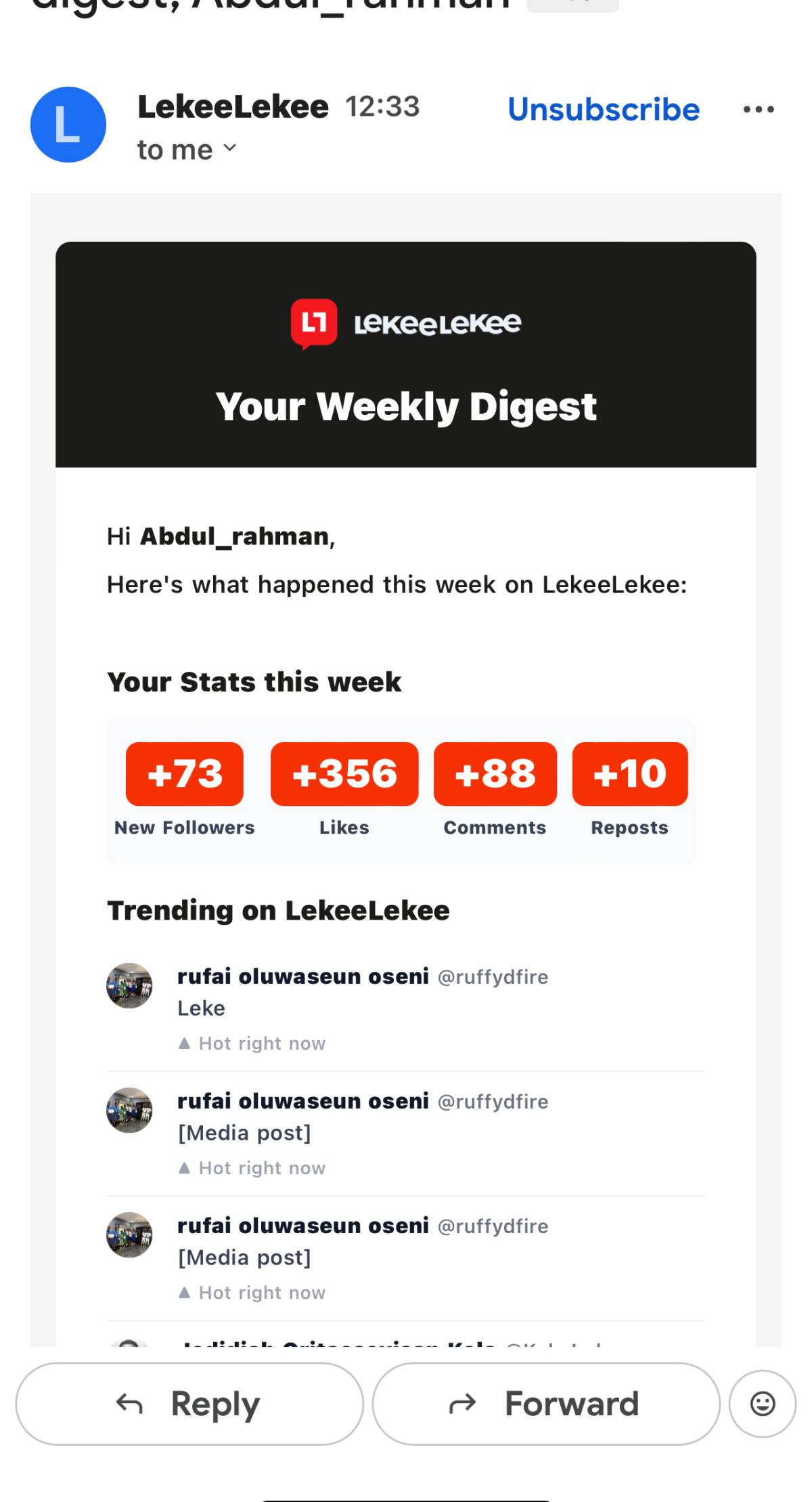 My weekly digest is here and thanks everybody engaging on my post here on Lβ¦.
We continue connecting...