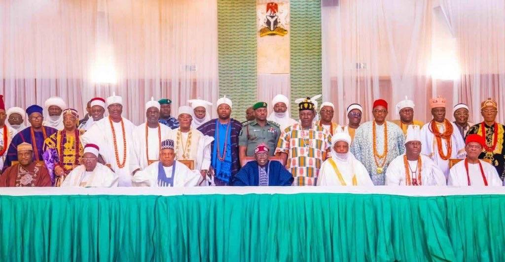 Photo: President Bola Tinubu picture with Nigerian Traditional ruler council in Abuja