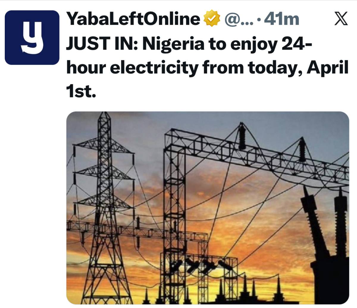 Do you have electricity in your area?