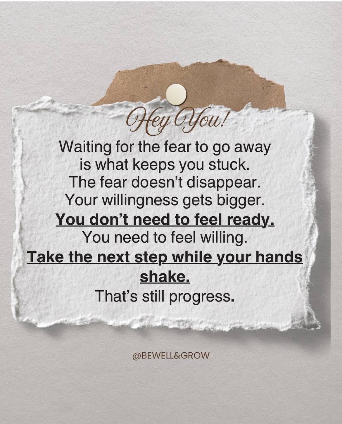 Approach the next step with caution and apprehension.