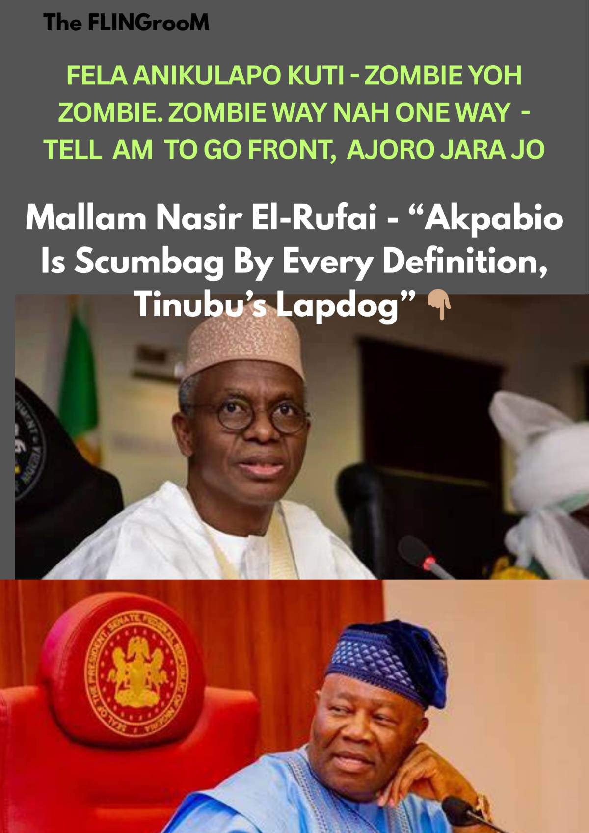 FELA ANIKULAPO KUTI - ZOMBIE YOH ZOMBIE. ZOMBIE WAY NAH ONE WAY - TELL AM TO GO FRONT, AJORO JAR...