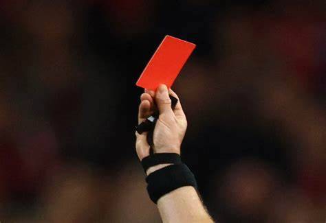 Which football club in the premiership that is synonymous with RED CARD?