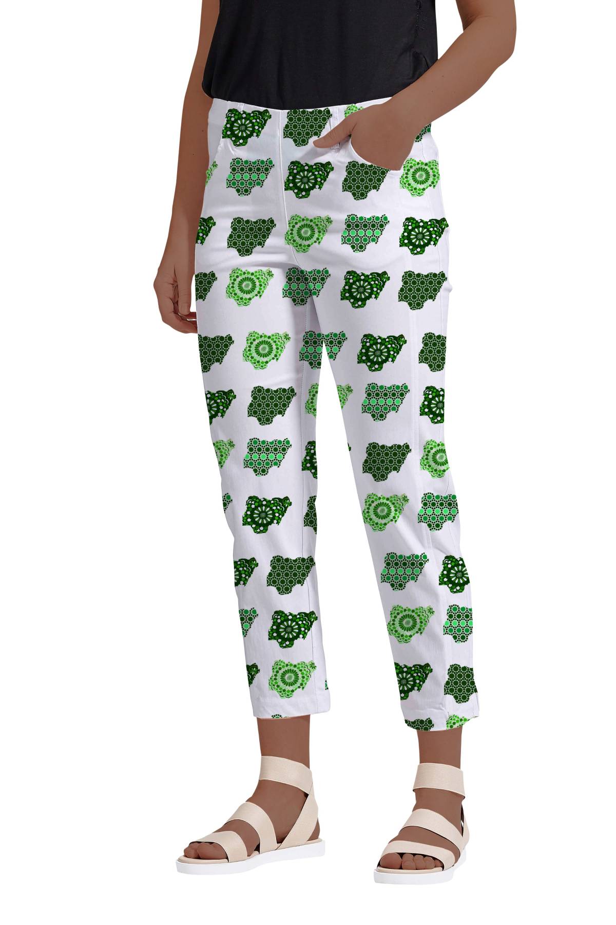 Where fashion meets national pride. These women's pants showcase a stunning Ankara interpretation of...