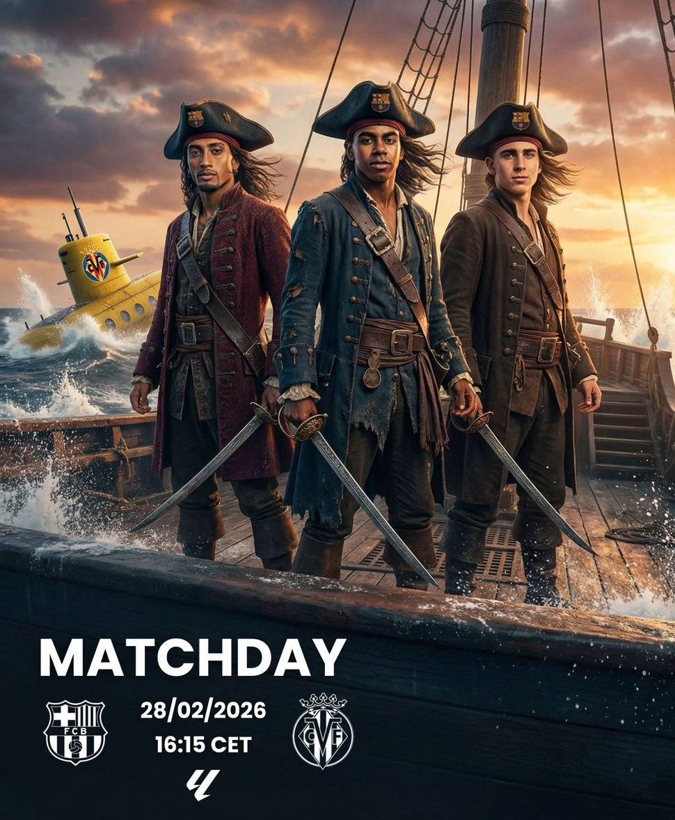 ๐จ MATCHDAY: Barcelona vs. Villarreal.
A difficult match against the 3rd-placed team in La Liga, wh...