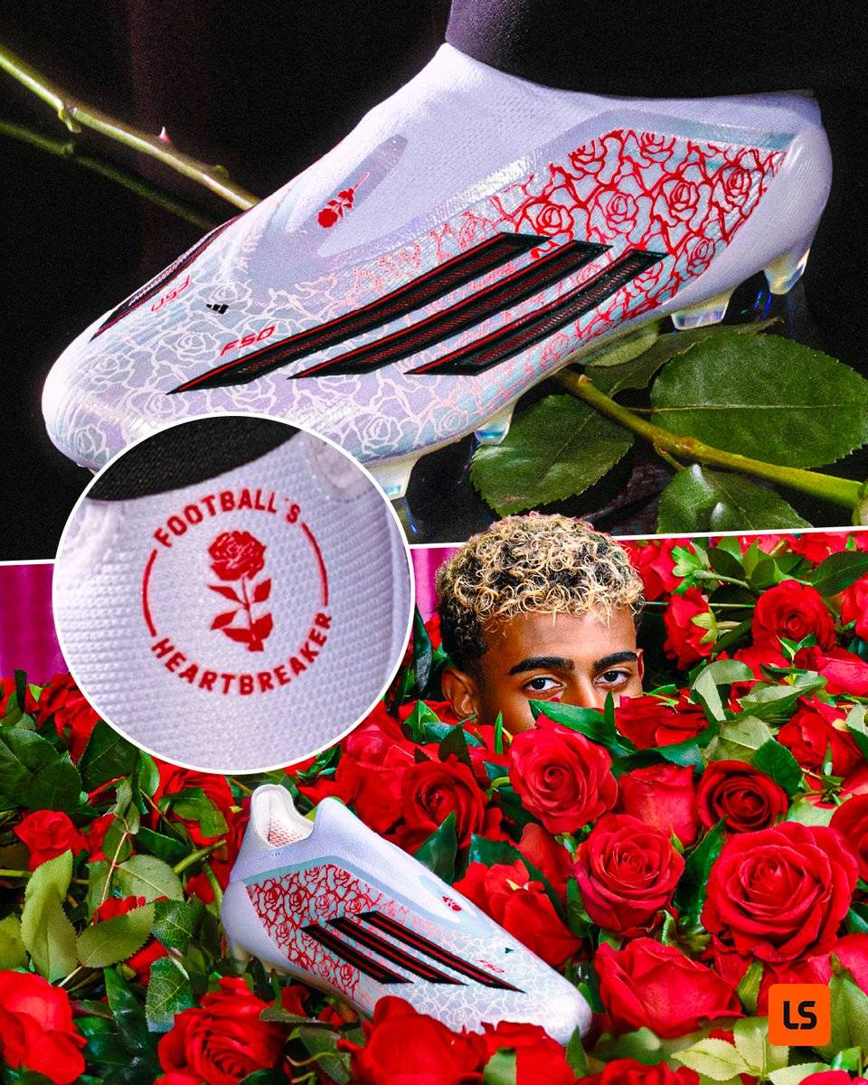 adidas just dropped the F50 “Heartbreaker” with Lamine Yamal 🌹
They feature a bespoke “Football’s...
