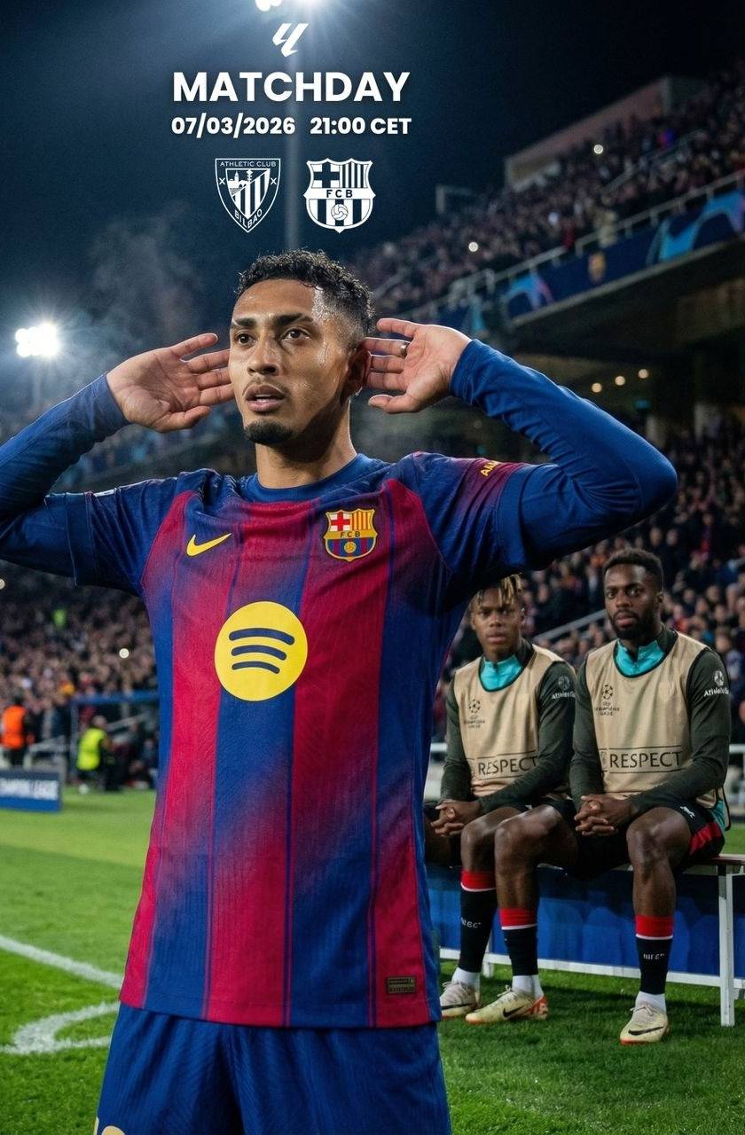 🚨 Matchday! 

Athletic Club vs. Barcelona.