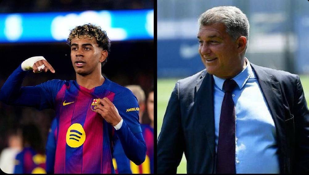 🚨 Joan Laporta: “The sky is the limit for Lamine Yamal. Every day he’s getting better”.