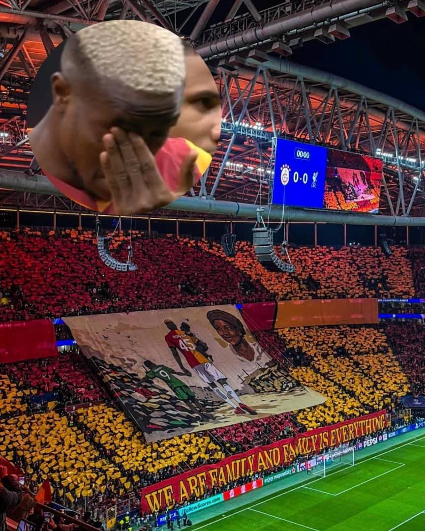 ๐ณ๐ฌโค๏ธ๐ Galatasaray fans tifo for Victor Osimhen.
He started crying after he saw the beautiful banne...