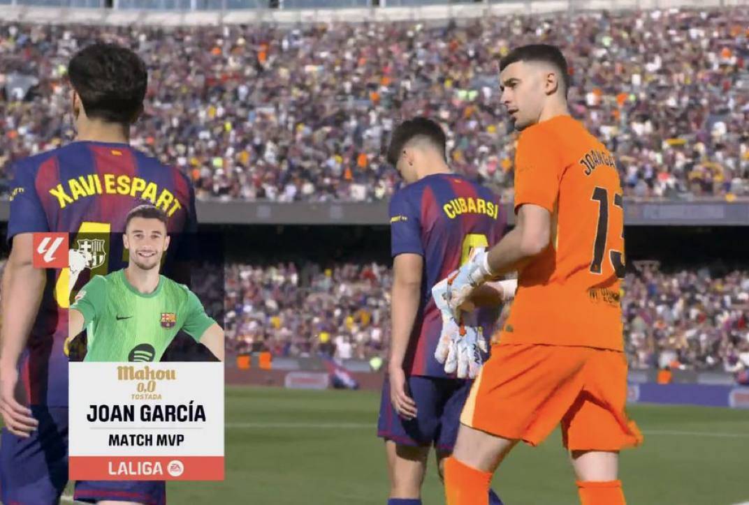 🚨 𝗢𝗙𝗙𝗜𝗖𝗜𝗔𝗟: JOAN GARCIA HAS BEEN NAMED MAN OF THE MATCH!