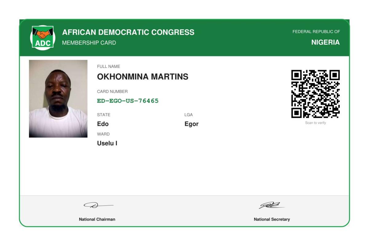 The only valuable and alternative platform to change the current leadership in Nigeria is ADC