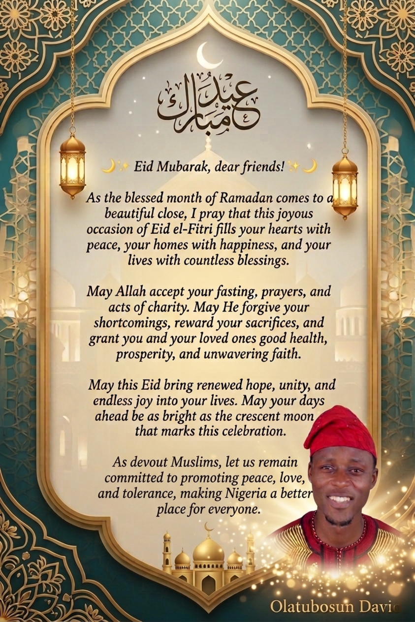 Greetings to all Muslim faithful everywhere.