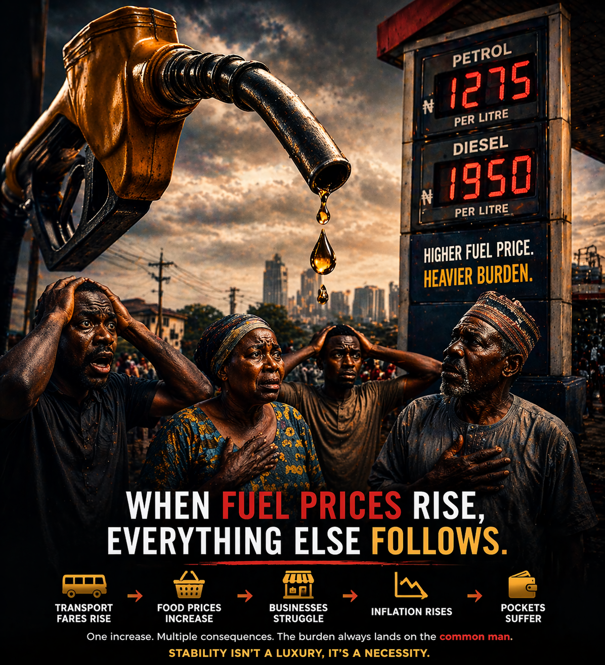 In Nigeria, fuel is not just a commodity it is the engine of survival. When prices rise this sharply...