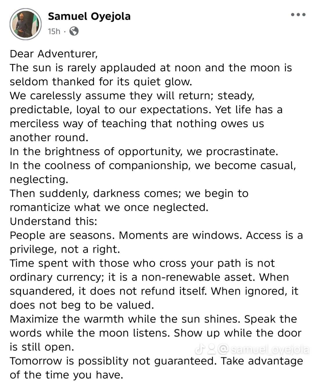 Post by SAMUEL OYEJOLA