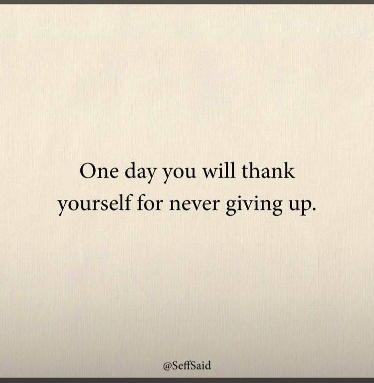 Be persistent