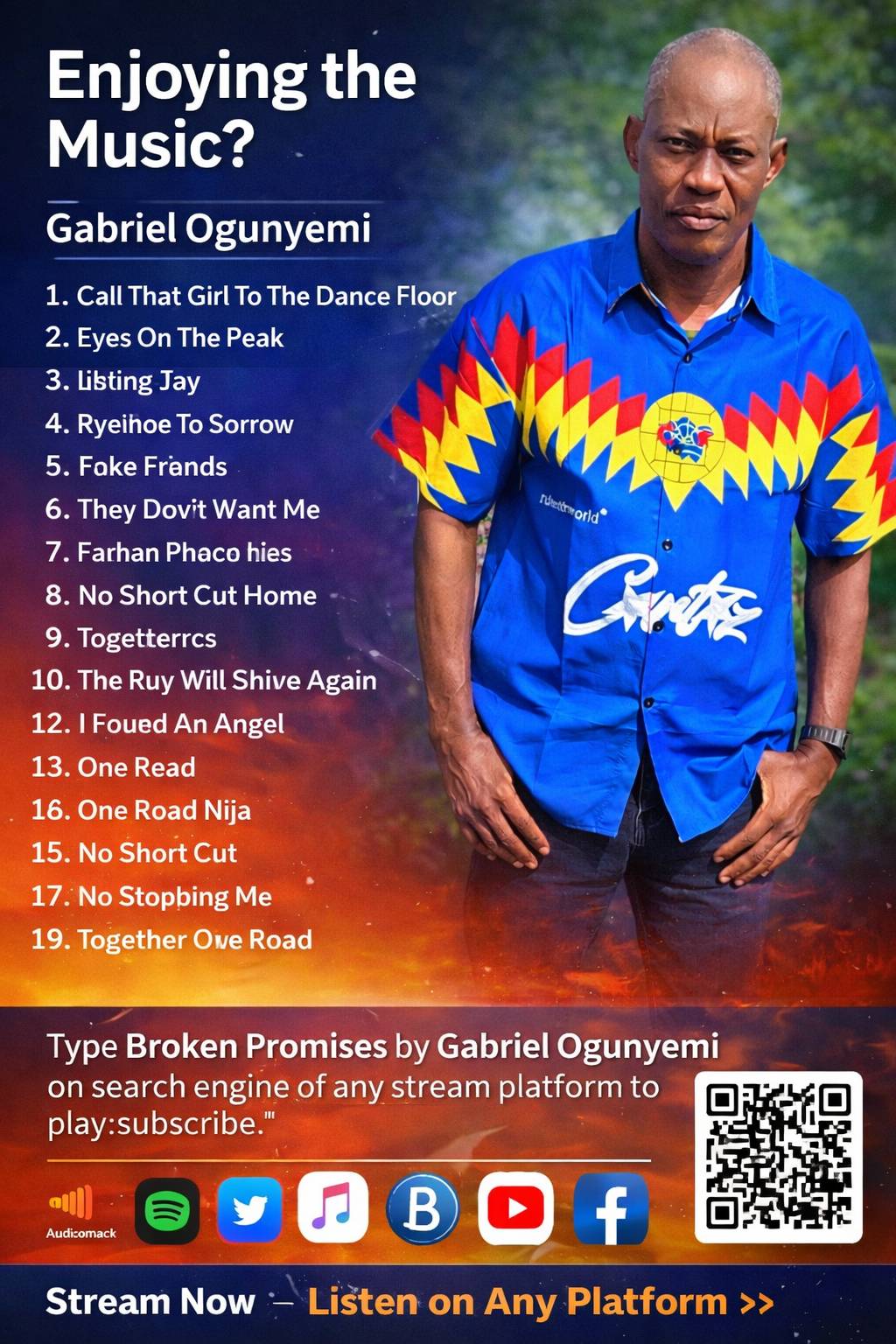 Play my music Broken promises by Gabriel Ogunyemi now live on all streaming platforms. A new 8 track...