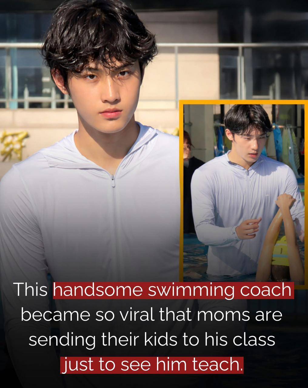 π¨π³πββοΈ A young swim coach in Hangzhou went viral after parents shared clips from Chen Jinglun Sport...