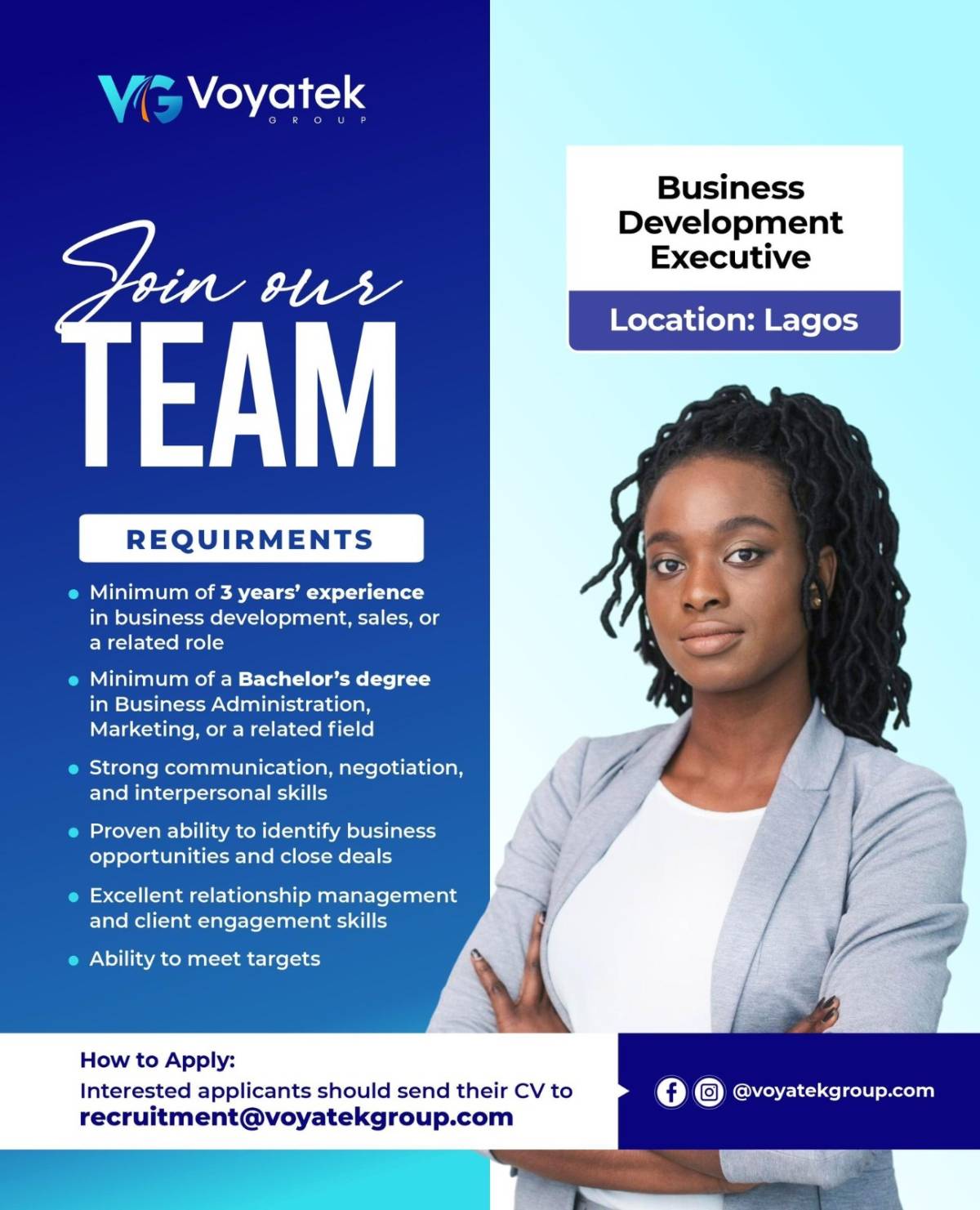 Hiring: Business Development Executive
Location: Lagos
We are seeking a results-driven Business De...