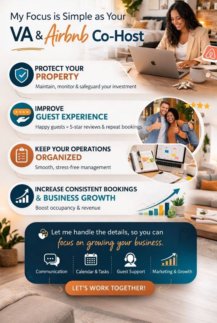 My focus is simple:
• Protect your property
• Improve guest experience
• Keep your operations organi...