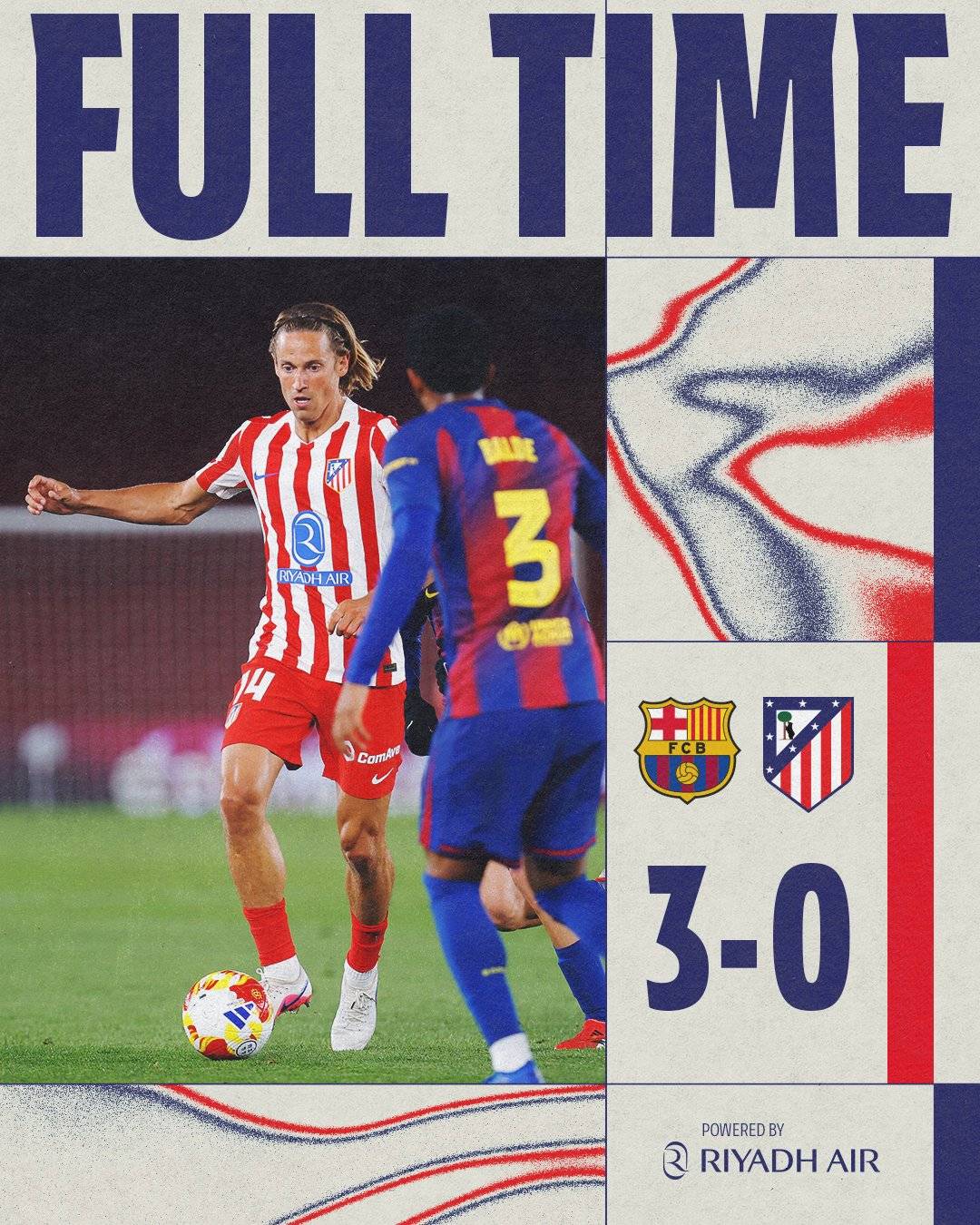 HAPPENING NOW: #CopaldelRey Semifinal 👑⚽
Barcelona wins today's match 3 - 0 with a brilliant offe...