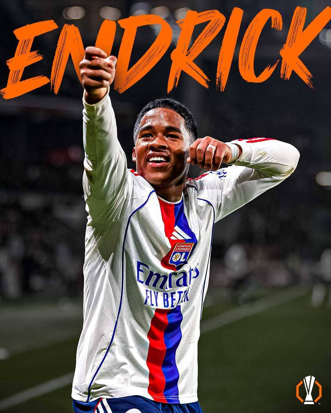 Brazilian player Endrick had a brilliant #EuropaLeague debut ⚽🔥
On his first Europa League game f...