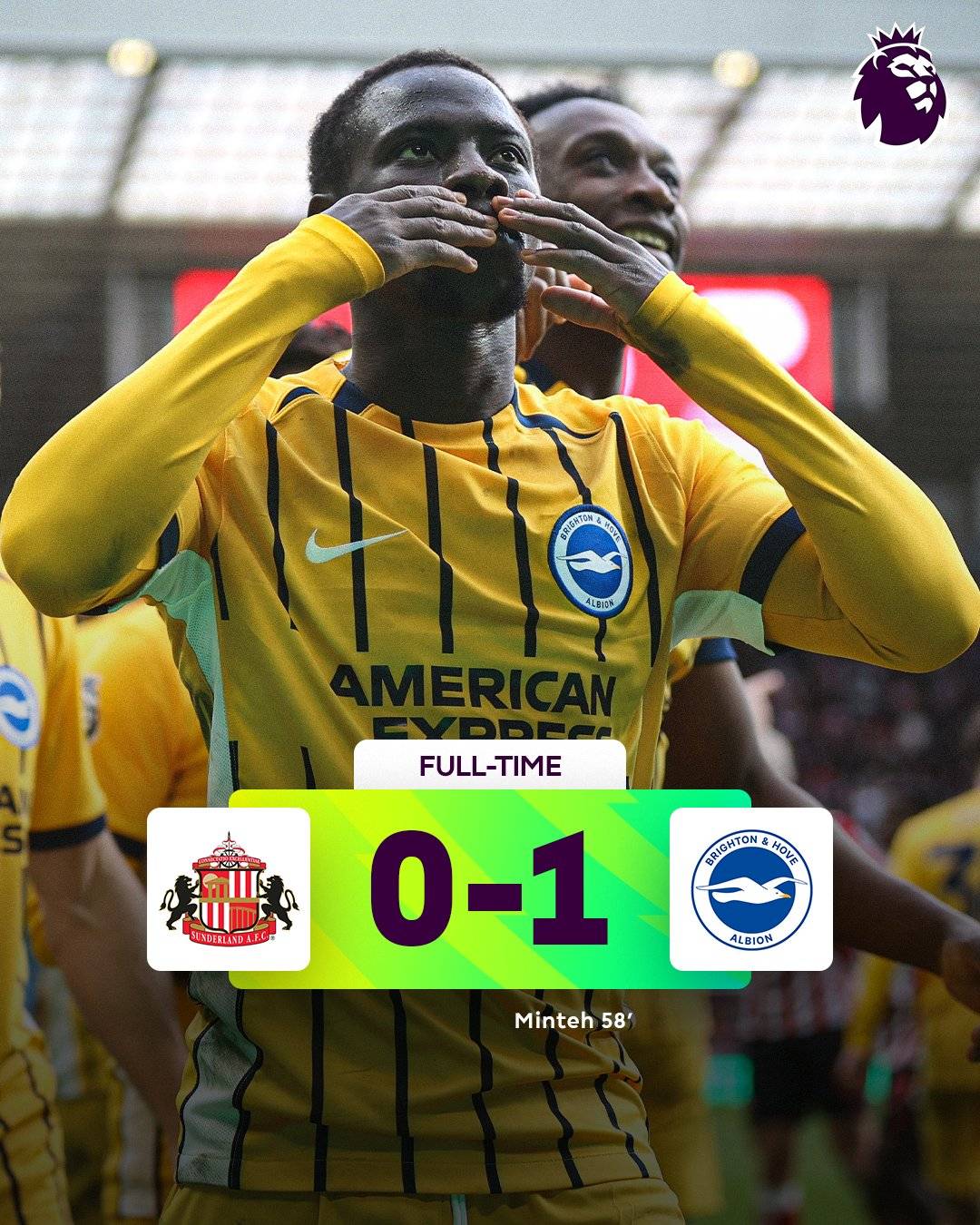 ๐ฌ๐ฒ Gambian star Yankuba Minteh scored tonight's only goal for #Brighton, securing three vital points...