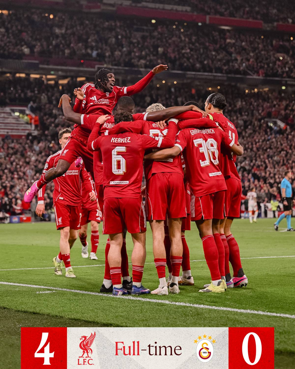 #Liverpool moves on to the #ChampionsLeague quarterfinals after a landslide win 🔥
📝 Final score:...