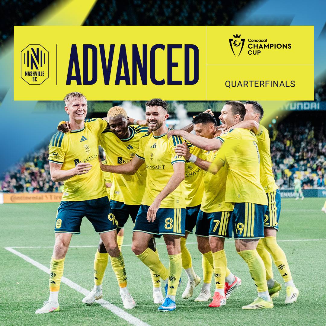 ⚽ Nashville SC knocked out Inter Miami in the #CONCACAF Champions Cup Round of 16 on away goals aft...