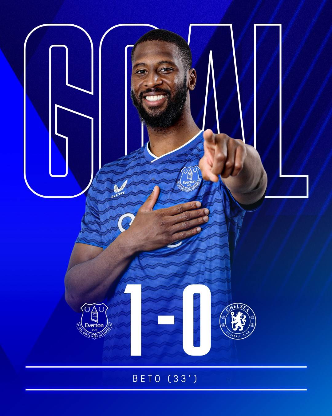⚽ Beto Betuncal scores for #Everton.
⏱️ 43': Everton 1 - 0 #Chelsea
#PremierLeague #Football #Sp...