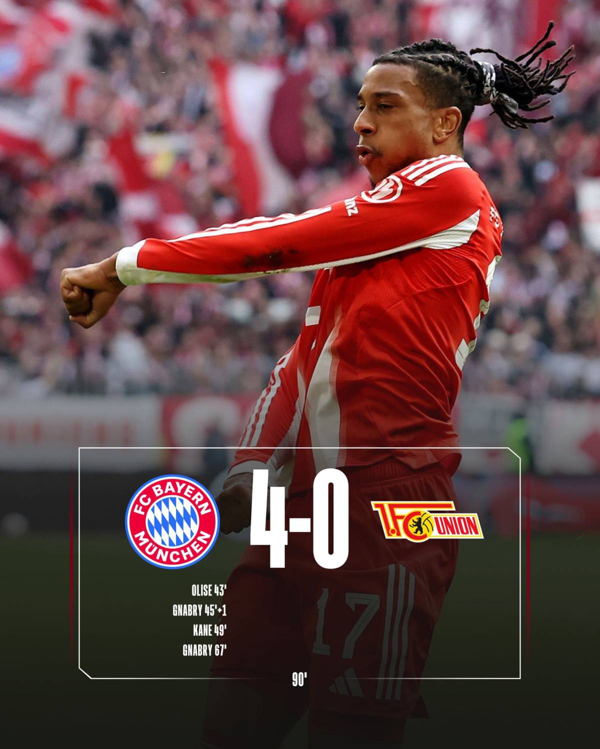 Bayern Munich, Werder Bremen and Borussia Dortmund all won their Saturday matches, securing three po...