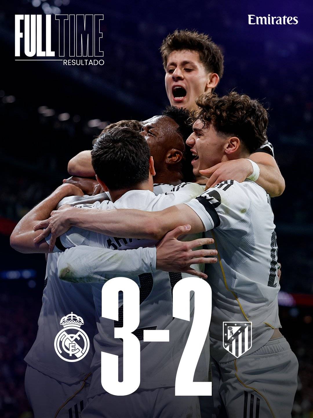 🏆 Madrid derby final time:
🥇#RealMadrid 3 - 2 #AtleticoMadrid ⚽🔥
TWO spectacular goals of Vin...