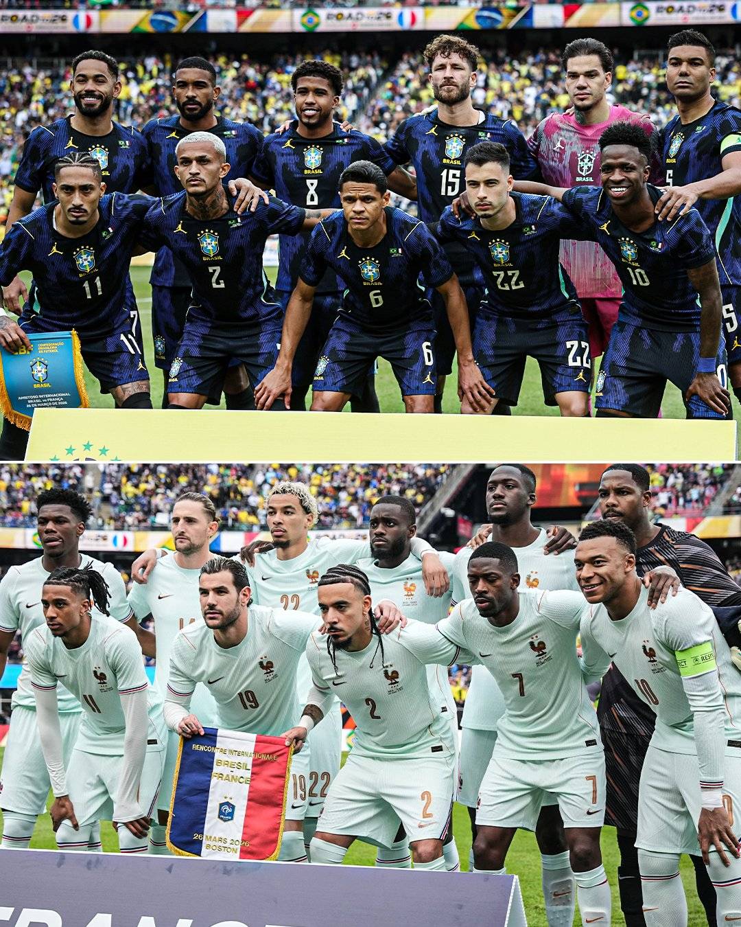 France🇫🇷 got their first win over Brazil🇧🇷 in 15 years on friendly game ahead of #WorldCup2026....