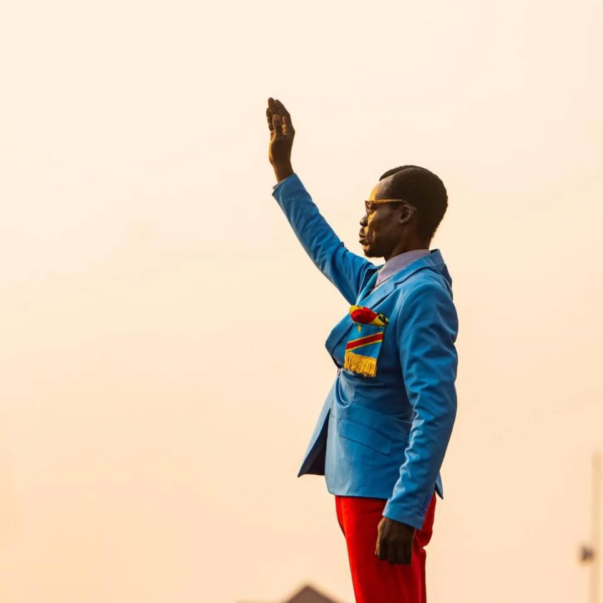 Denied a visa, devoted DR Congo🇨🇩 fan Lumumba VEA refused to miss a second of the #WorldCup2026 play...