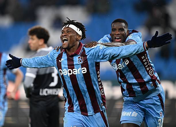 Trabzonspor coach Fatih Tekke spoke about Chibuike Nwaiwu's winning goal against #SuperLig leaders #...