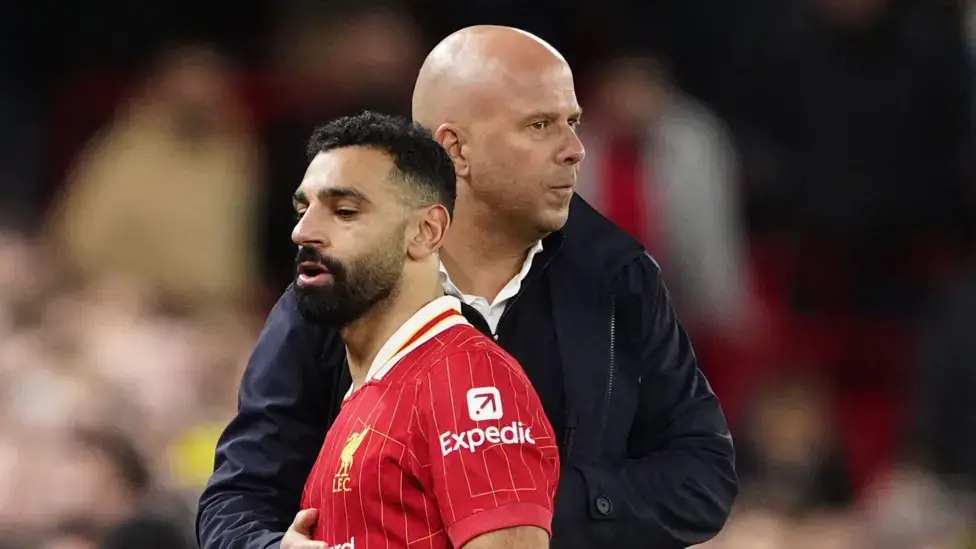 #Liverpool's manager Arne Slot explained his controversial decision of not bringing Mohamed Salah on...