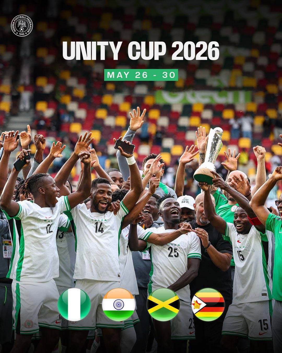 #SuperEagles will defend their title at the Unity Cup 2026 ⚽🔥
The tournament will take place from...