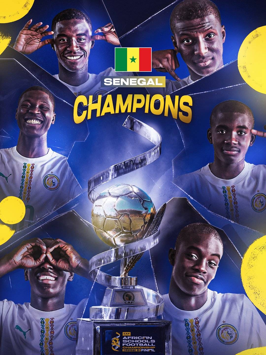 #Senegal's🇸🇳 Lions won their first African Schools Championship title.
They turned their silver fr...