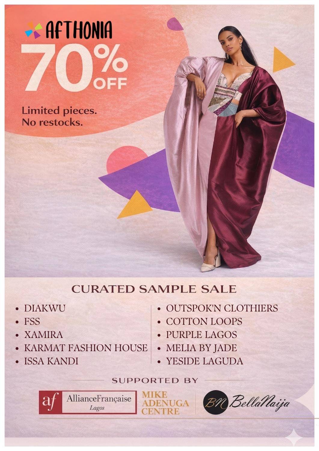 🧵 The Afthonia Sample Sale 2026 will take place on Saturday, May 2nd. 10 Nigerian designers will be...