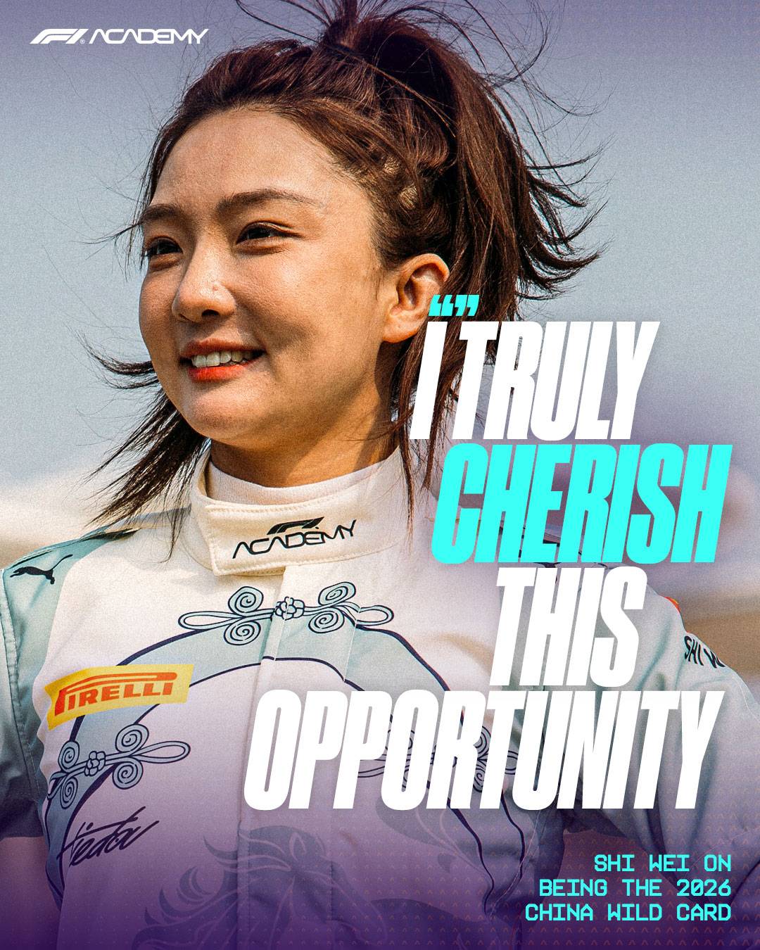 ๐๏ธ๐จ๐ณ Chinese driver Shi Wei will return as first wild card driver of the 2026 F1 Academy Season.
Sh...
