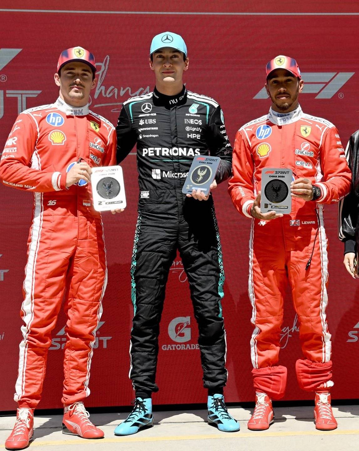 ๐๏ธ Today's Top Three Drivers after a hard-fought #F1Sprint ๐ฅ.
๐ George Russell, Charles Leclerc a...