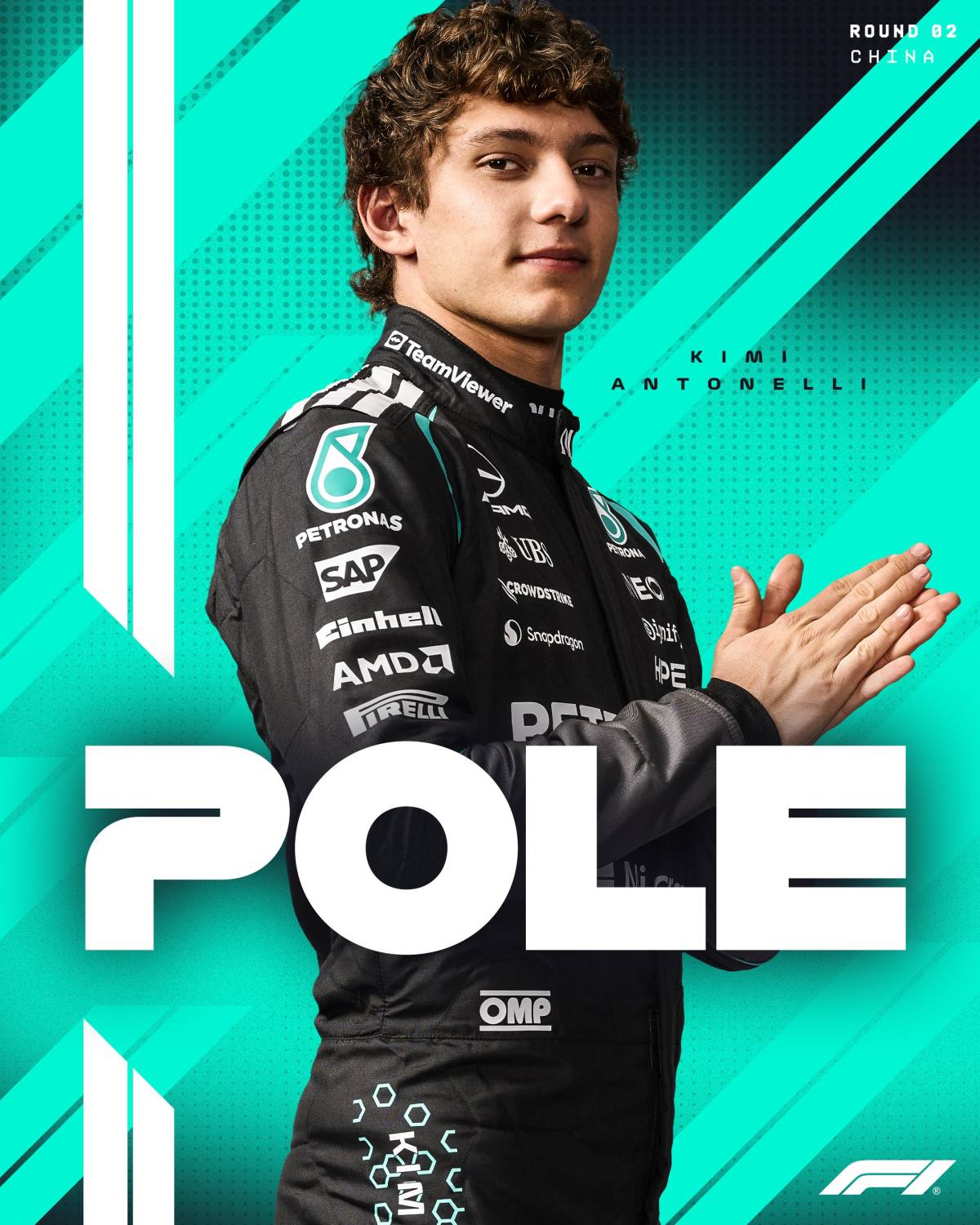 ๐ #Mercedes' Kimi Antonelli achieved his first Grand Prix Pole Position in #F1 at the #ChineseGP ๐จ๐ณ...