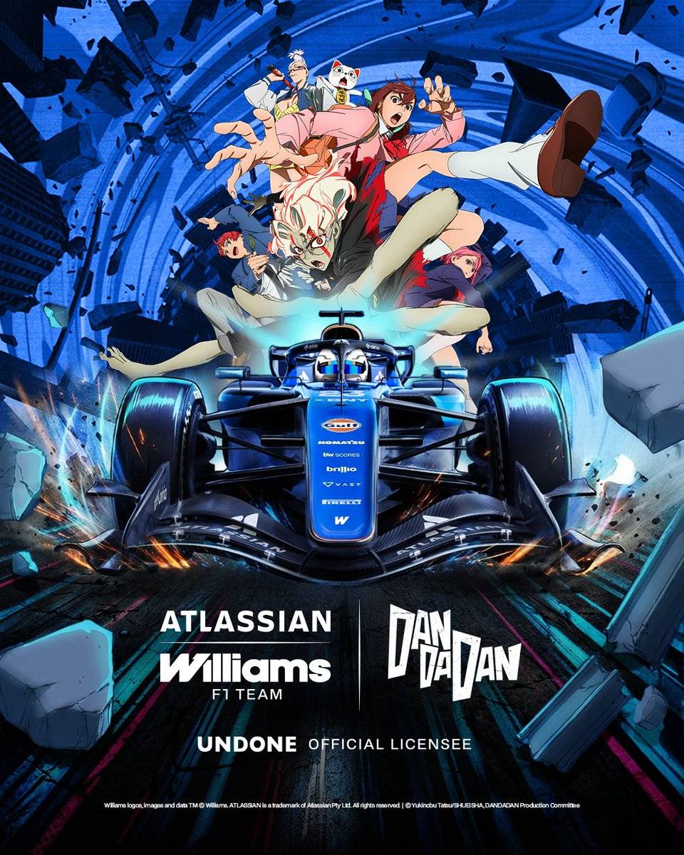 #Williams is officially collaborating with the hit anime series #Dandadan before the #JapaneseGP.
U...