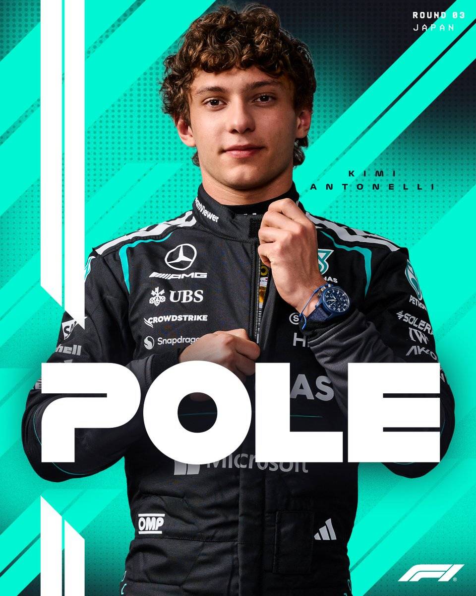 #Mercedes' Kimi Antonelli scored the 50th pole for an Italian driver in #F1 ๐ฎ๐น
Antonelli secured hi...