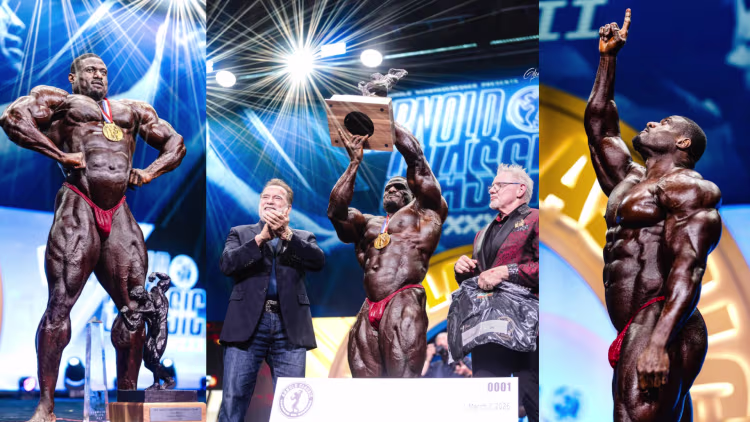 π Andrew Jacked Wins 2026 Arnold Classic Men's Open, one of the most prestigious #bodybuilding comp...