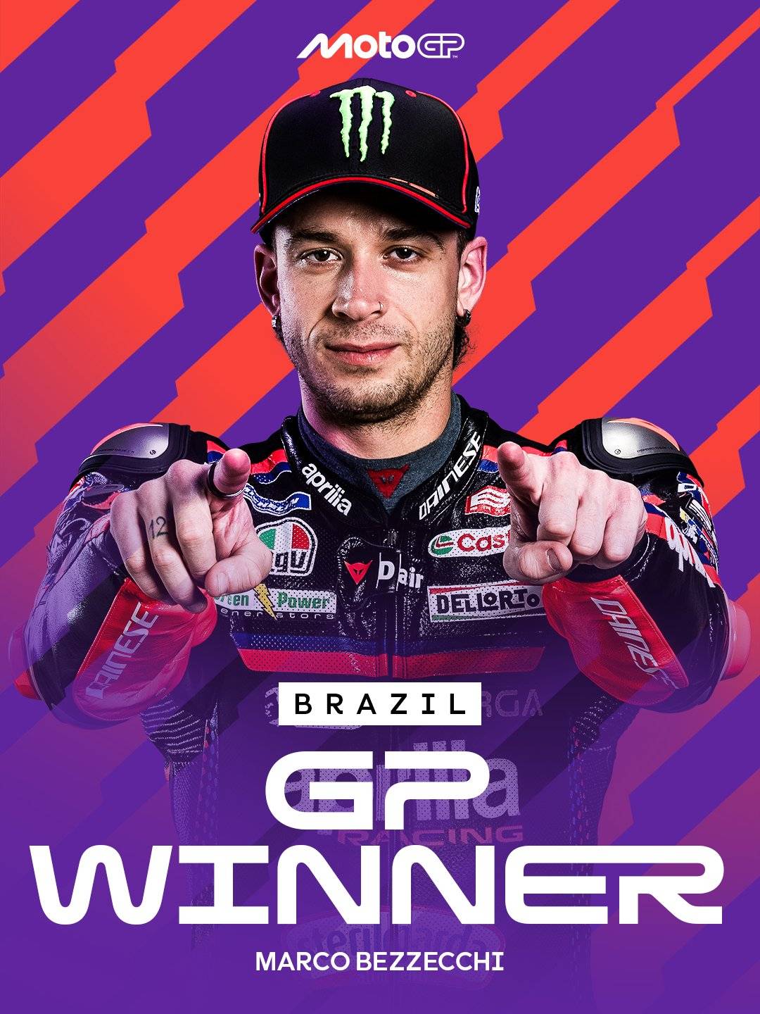 Italian #MotoGP racer Marco Bezzecchi won the #BrazilianGP🇧🇷
🏍️ The #Aprilia rider, who won the ope...
