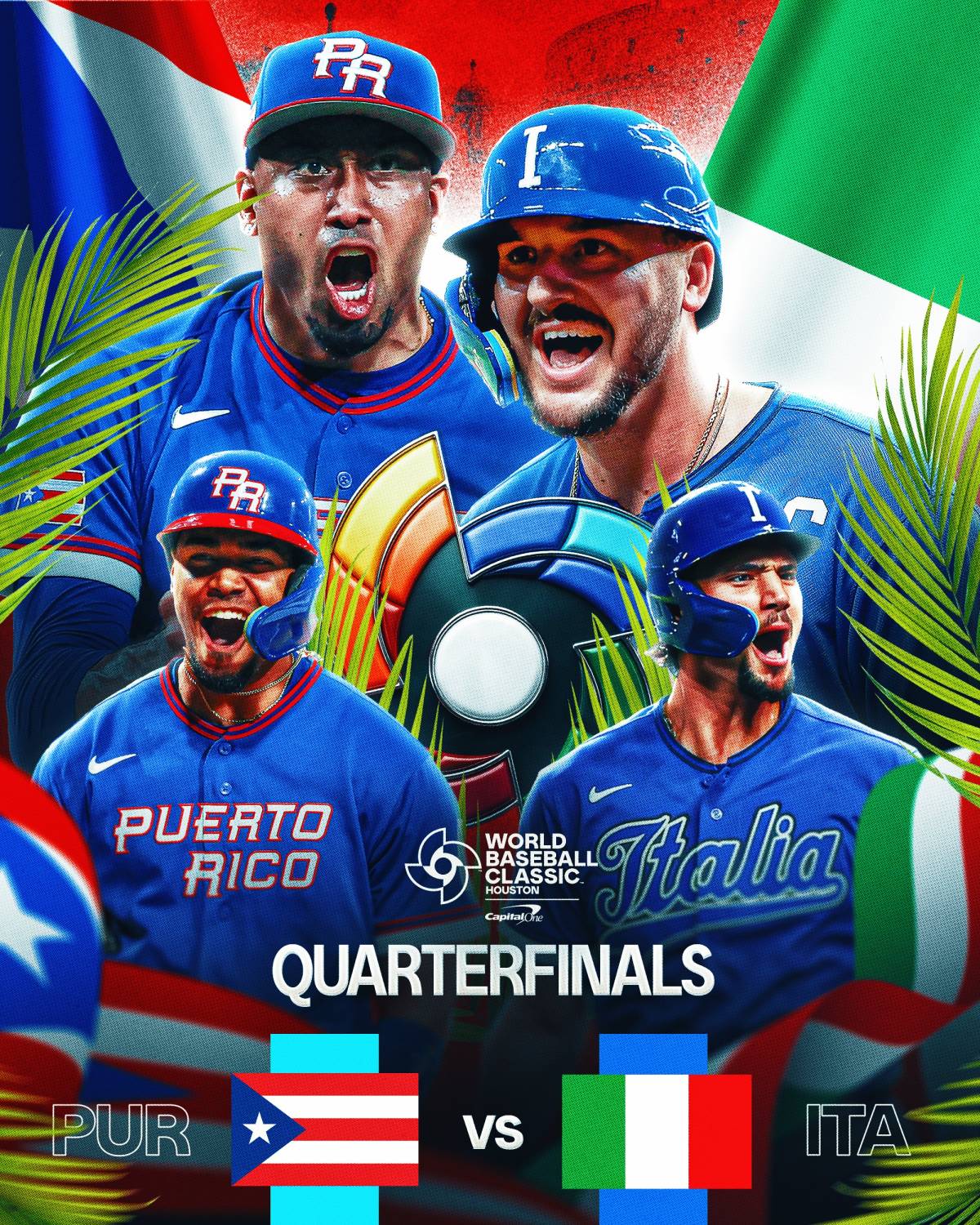 Team #PuertoRico π΅π· and Team #Italy will battle today for a spot in the #WorldBaseballClassic semifi...