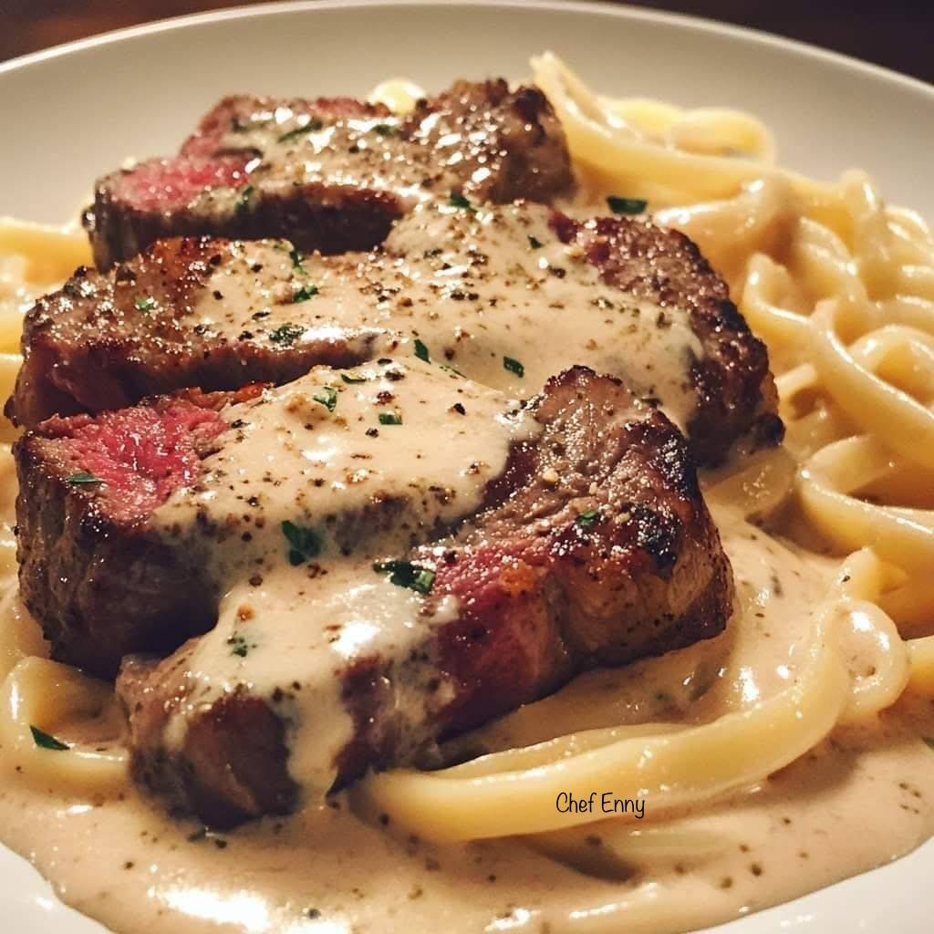Stick tagliatelle in Alfredo sauce