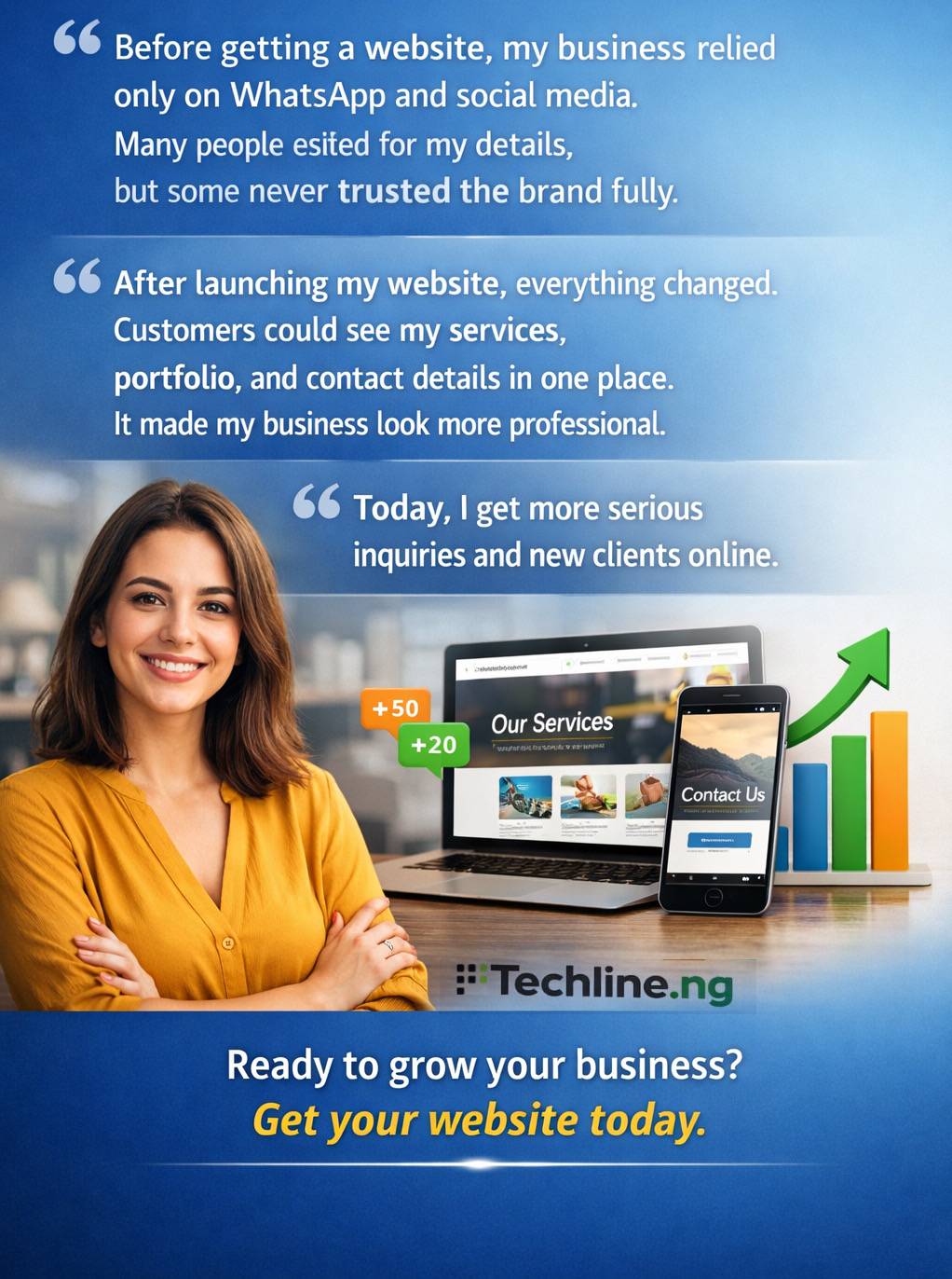 Here are some weekend stories and testimonies.
Before having a website, my business used WhatsApp a...